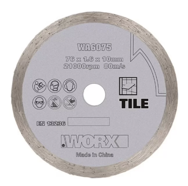 Диск алмазный Worx 76х1,6х10 мм – №1