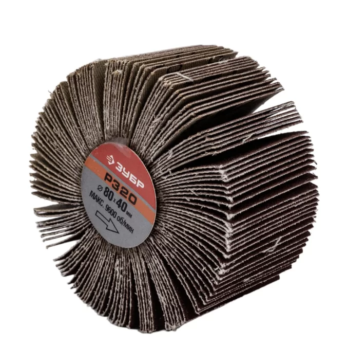 Диск шлифовальный лепестковый Зубр 80х40х6 мм P320 на шпильке – №1