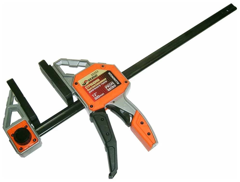 Струбцина быстрозажимная Skrab Profi Al реечная, 300 мм – фото №1 Струбцина быстрозажимная Skrab Profi Al реечная, 300 мм – №1