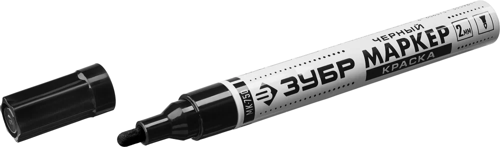 Маркер-краска Зубр МК-400 2-4 мм, черный – фото №1 Маркер-краска Зубр МК-400 2-4 мм, черный – №1