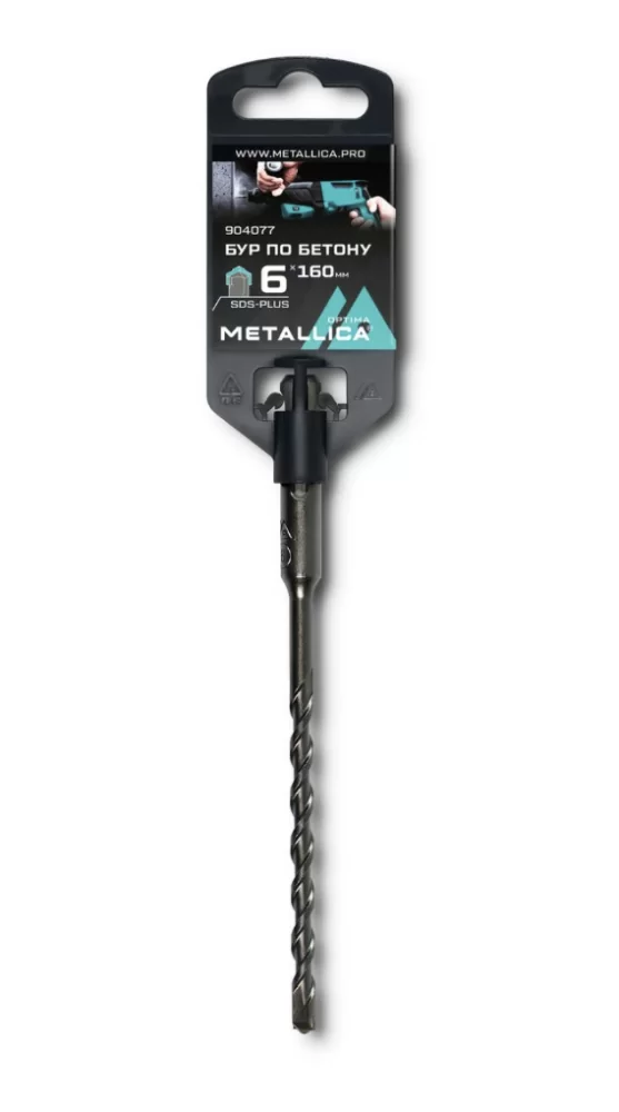 Бур SDS+ Metallica Optima 6х160/100 мм – фото №1 Бур SDS+ Metallica Optima 6х160/100 мм – №1