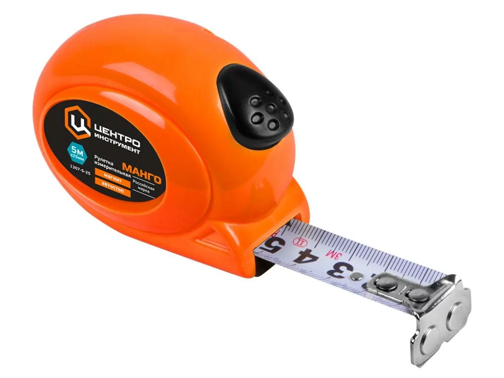Рулетка ЦентроИнструмент Манго 5м, магнитная с автостопом – №1