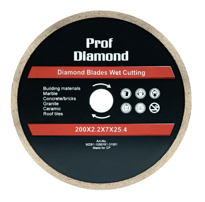 Диск алмазный Prof Diamond 200х2,2х25,4 мм сплошной – фото №1 Диск алмазный Prof Diamond 200х2,2х25,4 мм сплошной – №1