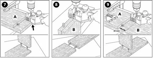 Кондуктор для шкантования Wolfcraft 6,8,10 мм №1