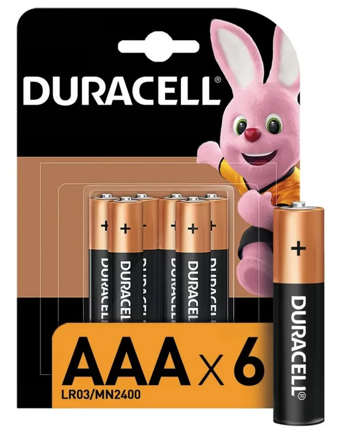 Батарейки Duracell Basic AAA LR03 CN алкалиновые (6 шт) – №1