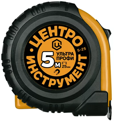 Рулетка ЦентроИнструмент Ультра Профи 5м х 25 мм магнитная – №1