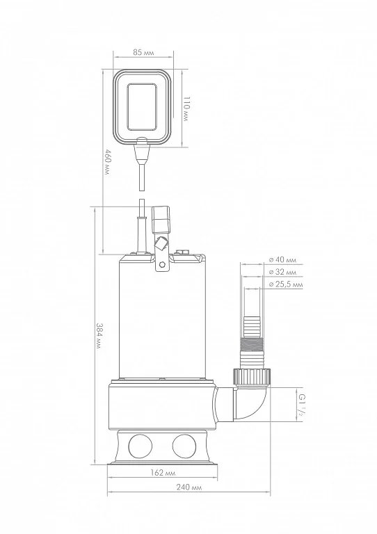 Насос фекальный Джилекс 260/10Н №3