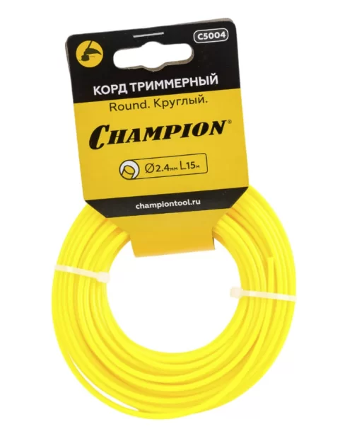 Леска для триммера Champion Round 2,4 мм/15 м круглая – фото №1 Леска для триммера Champion Round 2,4 мм/15 м круглая – №1