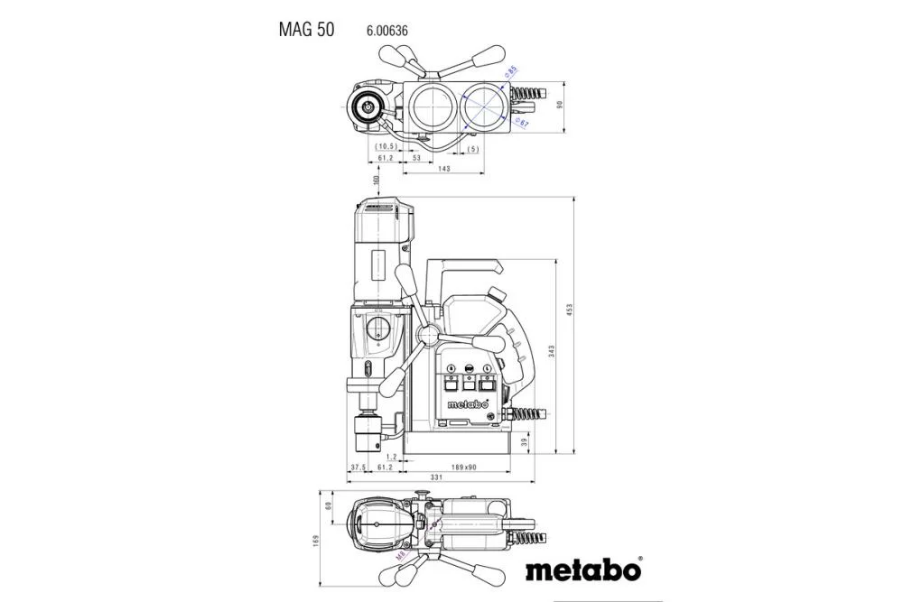 Станок сверлильный на магнитной стойке Metabo MAG 32 №1