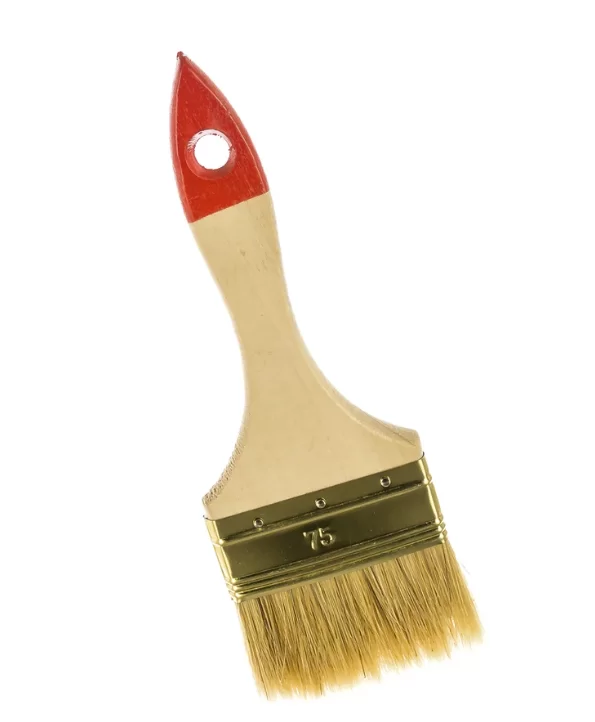 Кисть малярная Зубр Универсал 75 мм плоская, светлая натуральная щетина – №1