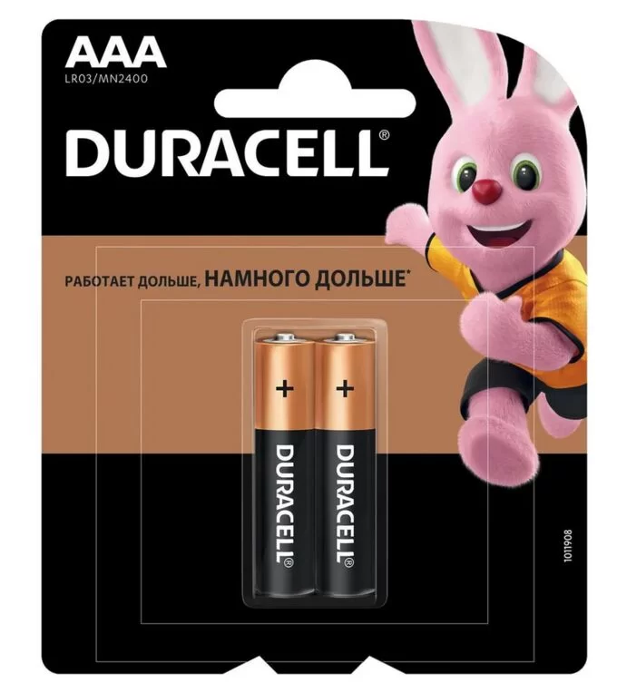 Батарейки Duracell Basic AAA LR03 CN алкалиновые (2 шт) – №1