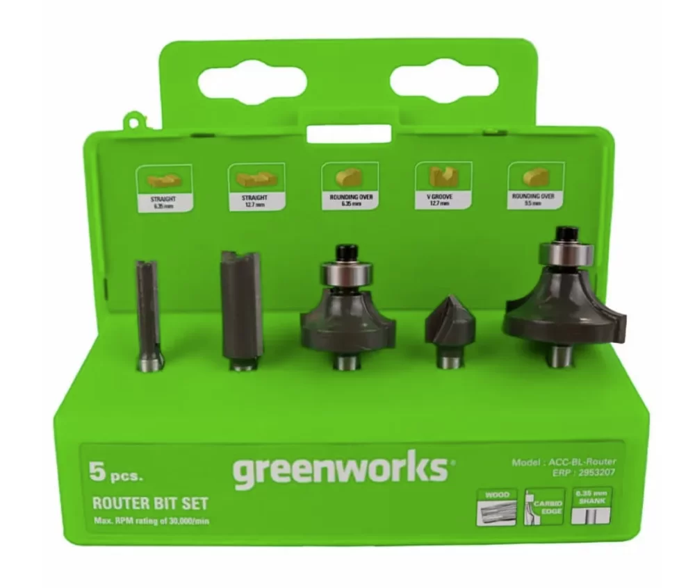 Набор фрез Greenworks 6,35 мм (5 шт) – №1