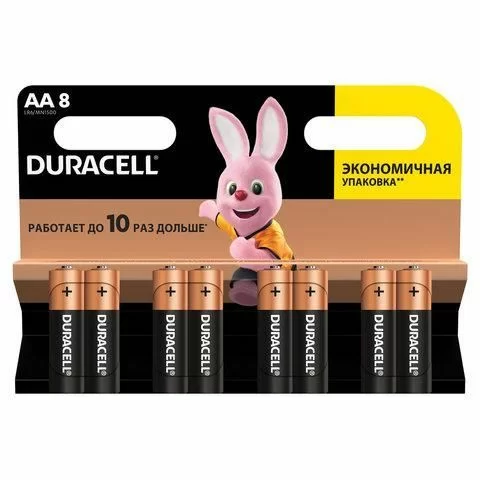 Батарейки Duracell Basic AA LR6 алкалиновые (8 шт) – фото №1 Батарейки Duracell Basic AA LR6 алкалиновые (8 шт) – №1
