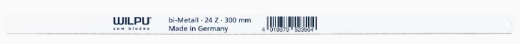 Полотно ножовочное по металлу Wilpu 18Z BiM 300 мм – фото №1 Полотно ножовочное по металлу Wilpu 18Z BiM 300 мм – №1