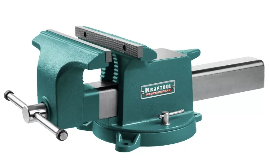 Тиски слесарные Kraftool Steel 250 мм, поворотные с наковальней – №1