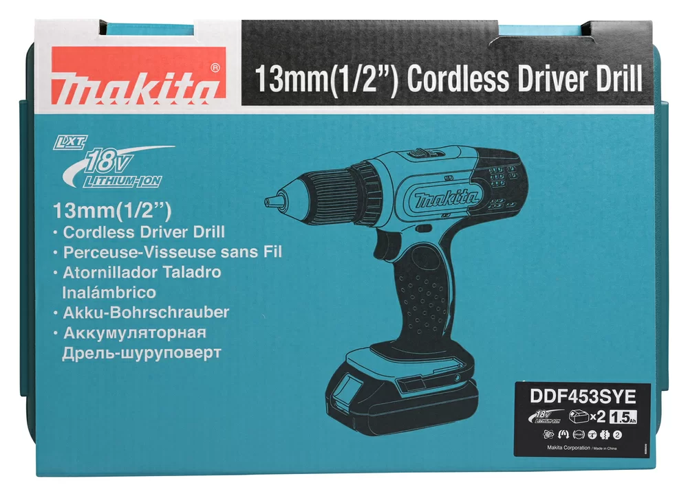 Аккумуляторная дрель-шуруповерт Makita DDF 453SYE (2х1,5 Ач) №6