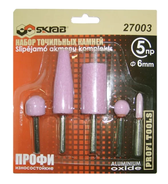 Набор точильных камней Skrab Профи, 6 мм (5 шт) (27003) – фото №1 Набор точильных камней Skrab Профи, 6 мм (5 шт) (27003) – №1