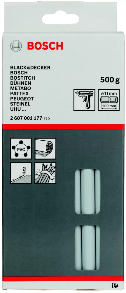 Клей для термопистолета Bosch 11х200 мм серый (2607001177) – №1
