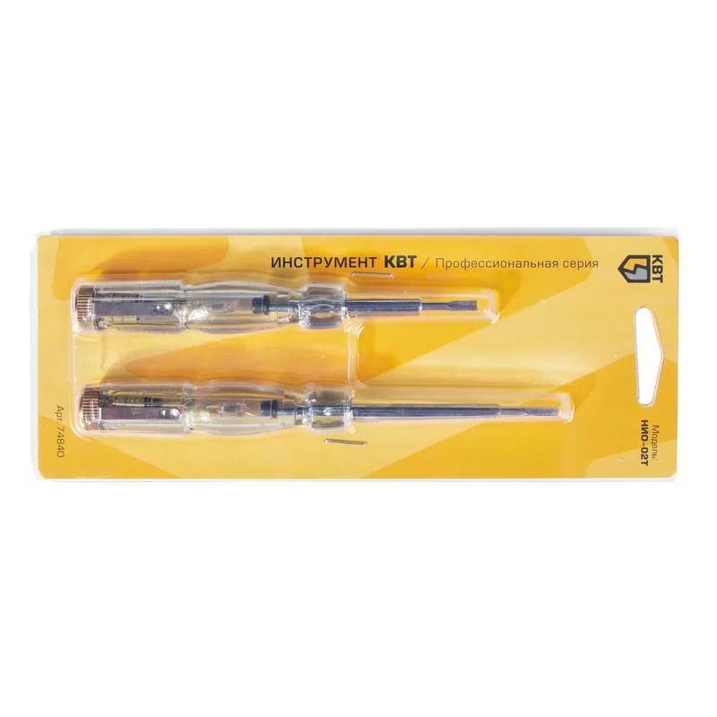 Набор индикаторных отверток КВТ Профи НИО-02Т (2 шт) – №1