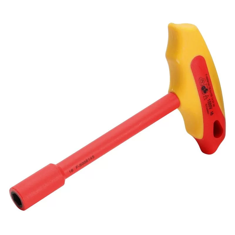 Отвертка-ключ диэлектрическая с Т-образной рукояткой КВТ Профи 7 мм – №1