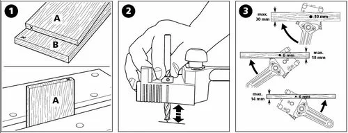 Кондуктор для шкантования Wolfcraft 6,8,10 мм №3