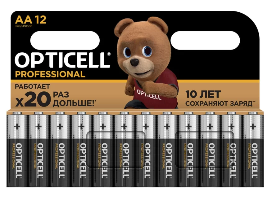 Батарейки Opticell Professional AA LR6 алкалиновые (12 шт) – №1