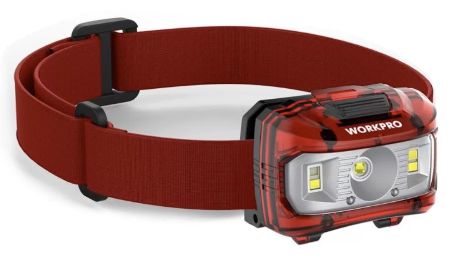 Фонарь налобный WORKPRO 80-300 LM красный (WP353000WE) – №1