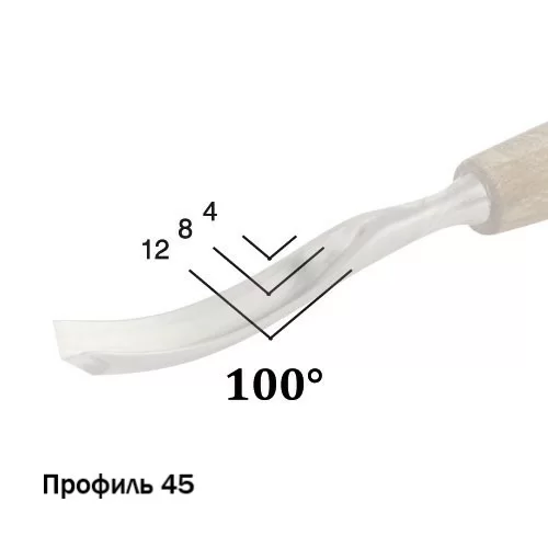 Резец острый Narex Profi 8 мм профиль 45 (826908) №1