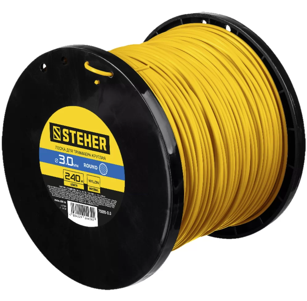 Леска для триммера Steher 3,0 мм/240 м круглая – фото №1 Леска для триммера Steher 3,0 мм/240 м круглая – №1