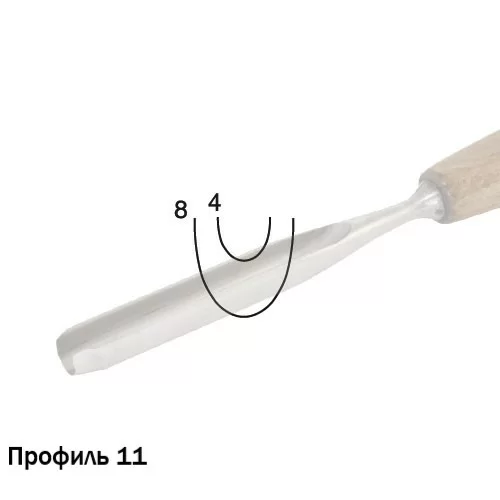 Резец желоб Narex Standard Line 4 мм, профиль 11 (892604) №1
