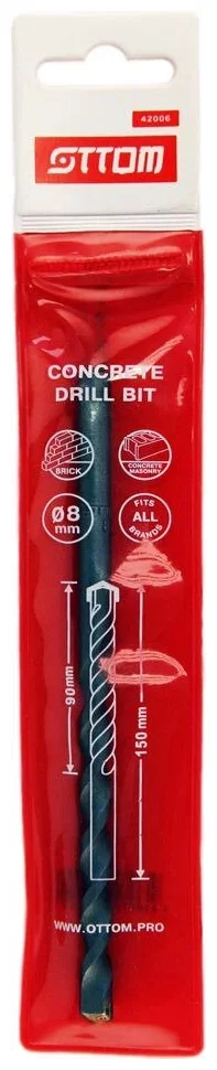 Сверло по бетону Ottom 8x150/90 мм – №1