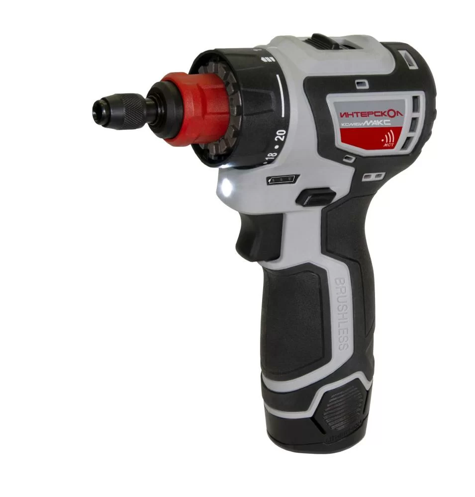 Аккумуляторная дрель-шуруповерт Интерскол КомбиМАКС ДА-10/12В (2х2,0 Ач) в кейсе, 4 насадки №4