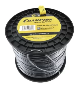 Может пригодиться Леска для триммера Champion Aluminium 3,0 мм/168 м круглая + нож