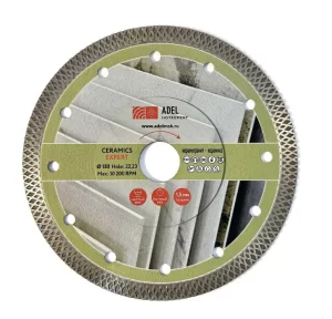 Похожие товары Диск алмазный Adel Instrument Ceramics Expert 150х1,5х22,2 мм турбо ультратонкий 