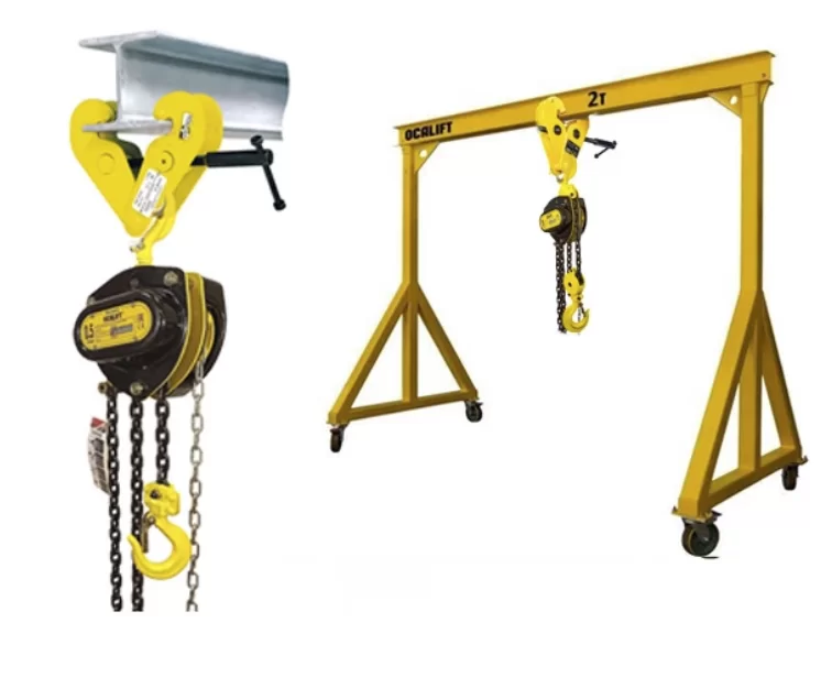 Мобильное перегрузочное устройство Ocalift 2т 4х4 с ручной талью ТРШ 2т 6м на каретке ДОРА 2т 6м №1