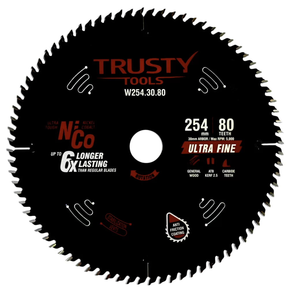 Диск пильный Trusty-Tools Ultra Fine 254х30 мм 80Т – фото №1 Диск пильный Trusty-Tools Ultra Fine 254х30 мм 80Т – №1