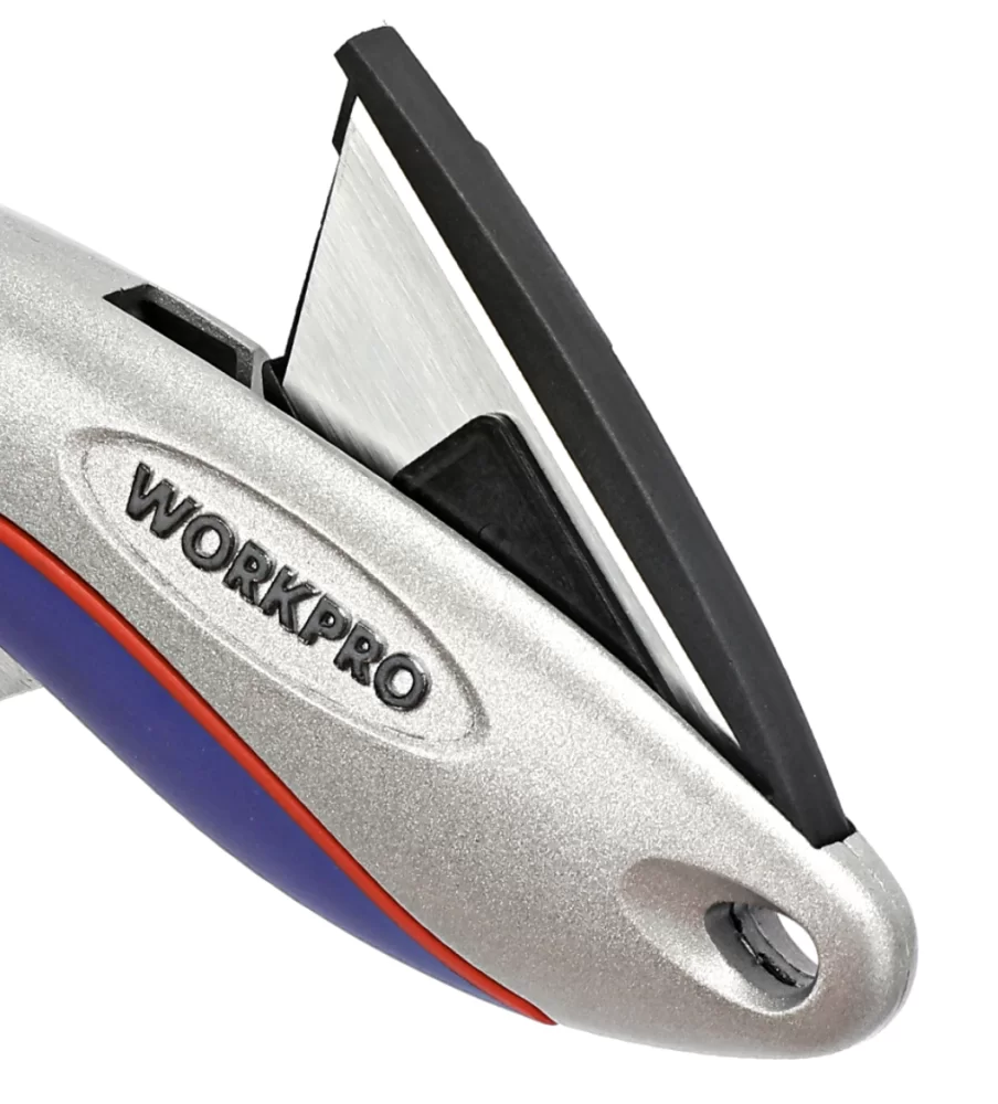Нож складной WORKPRO алюминиевый + 5 запасных лезвий (WP211013) – №1