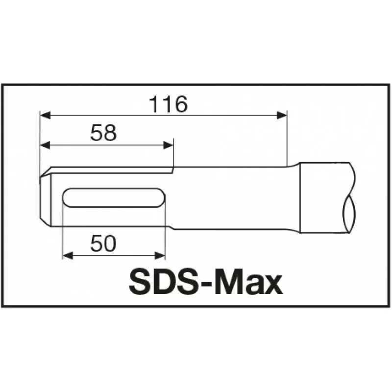 Бур крестовой SDS-max Milwaukee 14x540 мм №1