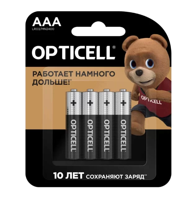 Батарейки Opticell Basic AAA LR03 алкалиновые (4 шт) – №1