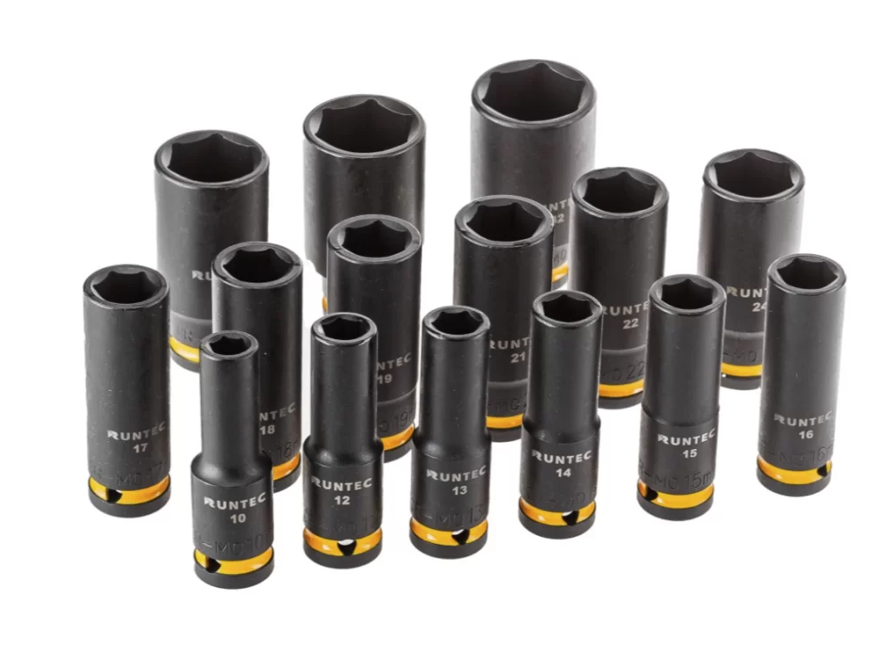 Набор торцевых головок Runtec 1/2" 10-32 мм ударные (15 шт) №1