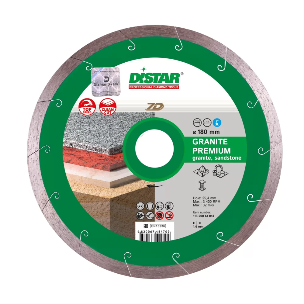 Диск алмазный Distar Granite Premium 180х25,4 мм – №1