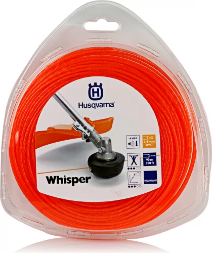 Леска для триммера Husqvarna Whisper 2,4 мм/90 м круглая – фото №1 Леска для триммера Husqvarna Whisper 2,4 мм/90 м круглая – №1