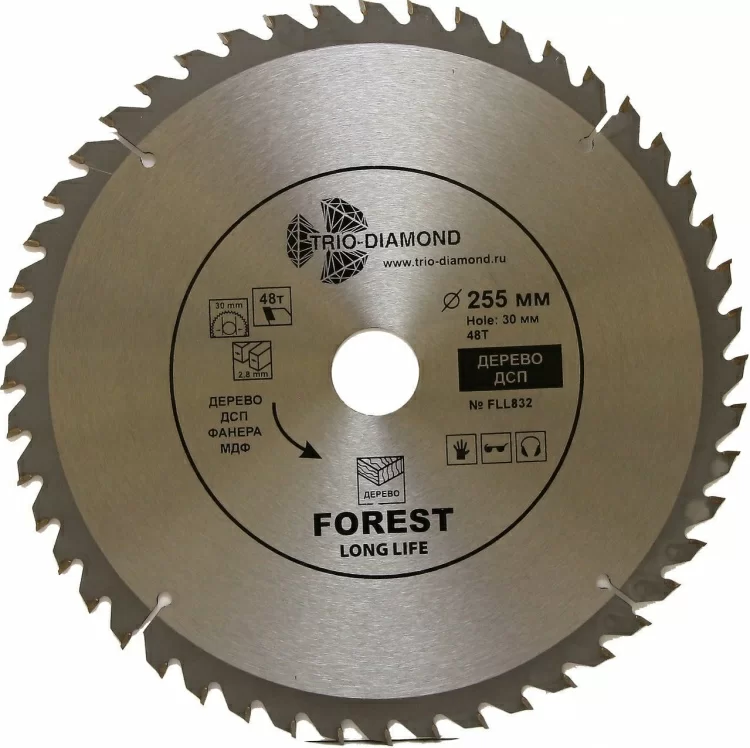 Диск пильный Trio Diamond Forest Long Life 255х30 мм 48Т – №1