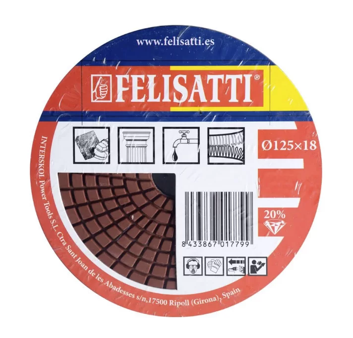 Круг алмазный гибкий шлифовальный Felisatti 125 мм P100 для влажной шлифовки – №1