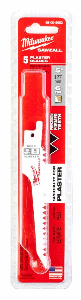 Полотно сабельное Milwaukee Drywall 125х4,2 мм по гипсокартону (1 шт) №1