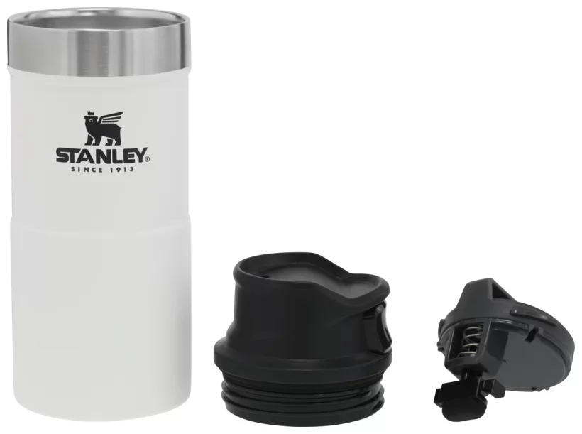Термокружка Stanley Classic Trigger Action One Hand 0,25 л белая №1