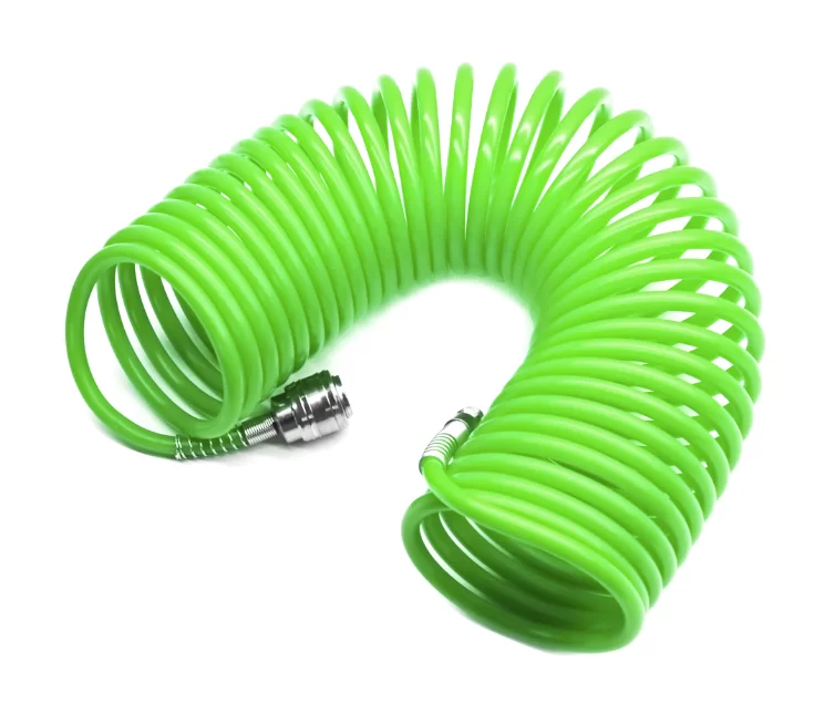 Шланг пневматический спиральный Парма 8х12 мм/ 15 м с фитингами рапид – фото №1 Шланг пневматический спиральный Парма 8х12 мм/ 15 м с фитингами рапид – №1