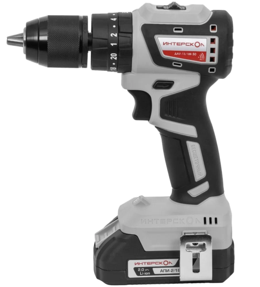Аккумуляторная ударная дрель-шуруповерт Интерскол ДАУ-13/18В 50 АПИ (2х2,0 Ач) №1