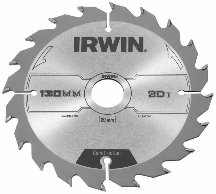 Диск пильный Irwin Pro 130х/20/16 мм 20Т – фото №1 Диск пильный Irwin Pro 130х/20/16 мм 20Т – №1