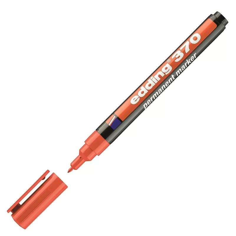 Маркер перманентный Edding 1 мм, красный (370/2) – фото №1 Маркер перманентный Edding 1 мм, красный (370/2) – №1